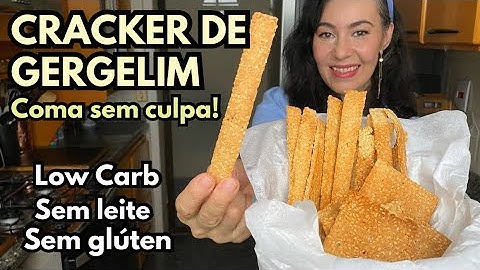 SAUDÁVEL e CROCANTE - CRACKER de GERGELIM LOW CARB, SEM GLÚTEN E SEM LEITE! - é viciante!