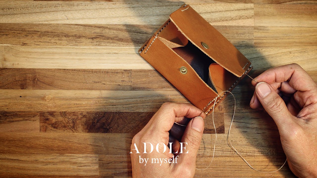 ADOLE皮革手做DIY套組【手縫教學】| ADOLE DIY【手縫 いガイド】 - YouTube