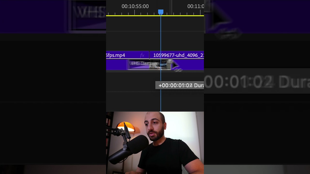 Try this VHS glitch transition effect trick in your next video edit