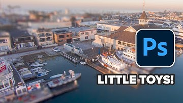 Photoshop tilt shift effect, Honey, I shrunk the harbor.