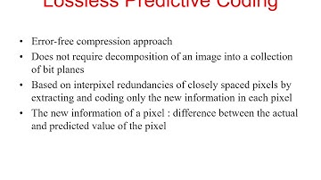 Lossless and Lossy Predictive Coding