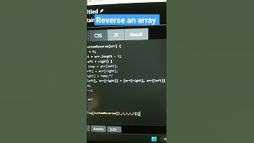 Interview Series: Reverse an array #shorts #short #interview #array #frontend