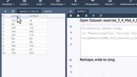 BlueSky Statistics Reshape data to long format and perform an Independent T-test