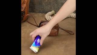 Retro Brown Leather Mini Wristlet Zipper Coin Pouch