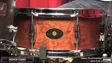 Video Demo: Montineri Custom 10-ply Maple Snare Drum 5.5x14 Waterfall Bubinga