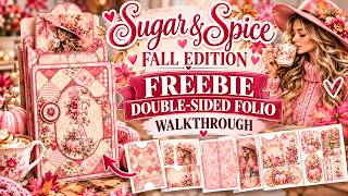 Easy DIY Double-Sided Junk Journal Folio ☕️ (Sugar & Spice Walkthrough + Freebie!)