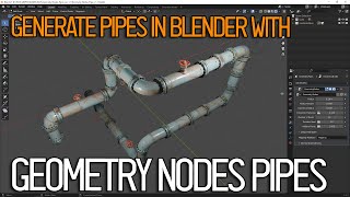 Generate pipes in Blender with Geometry Nodes Pipes