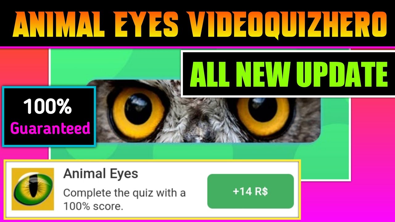 Guess The Animal By Its Eyes Quiz Updated Answers | Videoquizhero - YouTube