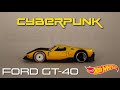 CUSTOM HOT WHEELS CYBERPUNK-DYSTOPIAN FORD GT40 RACER