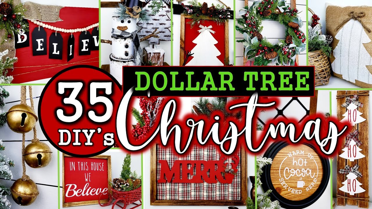 35 HIGH END Dollar Tree Christmas DIY\'s | $1 Decorations & Ideas ...