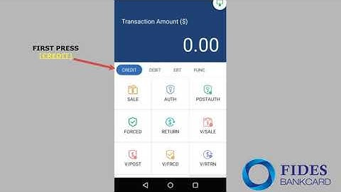 PAX A80 HOW TO RUN SALES (FIRST DATA - OMAHA)