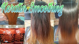 Hair Rebond with Cellophane using Epsa Keratin Variant