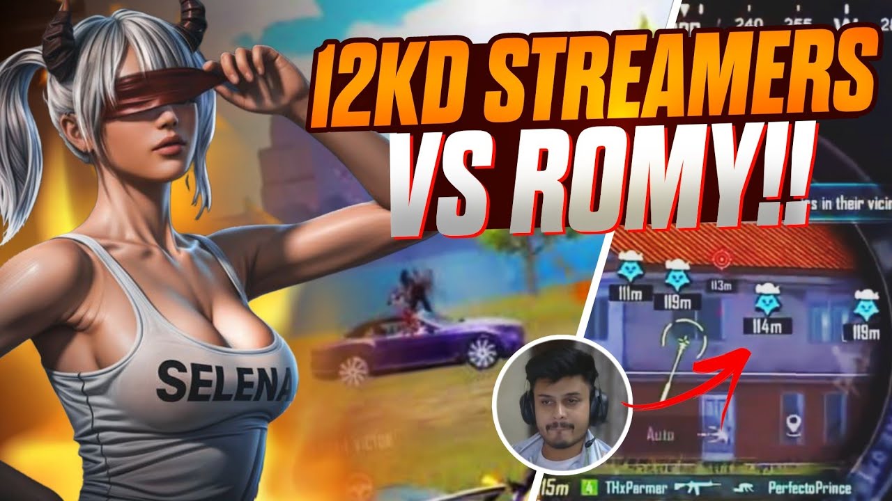 4 Streamers Fight Against ROMY | ROMY vs STREAMER | Conqueror Lobby Clutches | 1v4 against Streamers
