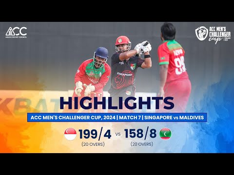 ACC Men's Challenger Cup | Highlights | Singapore vs Maldives | Match-7