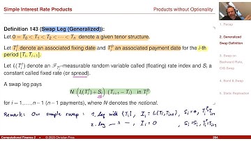 Lecture Computational Finance 2 / Appl. Math. Fin. 09-1: Interest Rate Products (2)