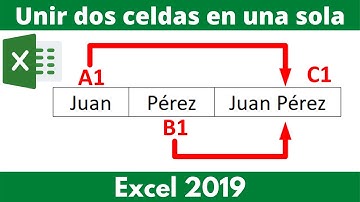 CÓMO UNIR DOS CELDAS EN UNA SOLA CELDA EN EXCEL 2019