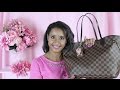 WHAT'S IN MY BAG? | Louis Vuitton DE Neverfull with Rose Ballerine