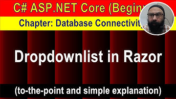 Dropdownlist in a Razor Form (6 min Preview) | ASP.NET Core Tutorial