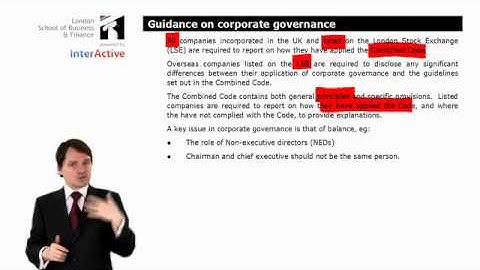 LSBF - ACCA F1:  Introduction to Corporate Governance