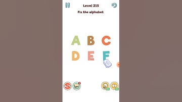 Alphabet DOP:Delete Puzzle!Game level 215 ! ios android walkthrough Sulotion#stargamer#shorts