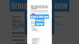 #groupd new vacancy 2024, #indian_railway #notification #recruitment