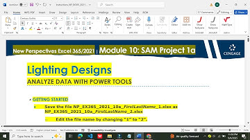 SAM Project 1a Excel Module 10 | Lighting Designs