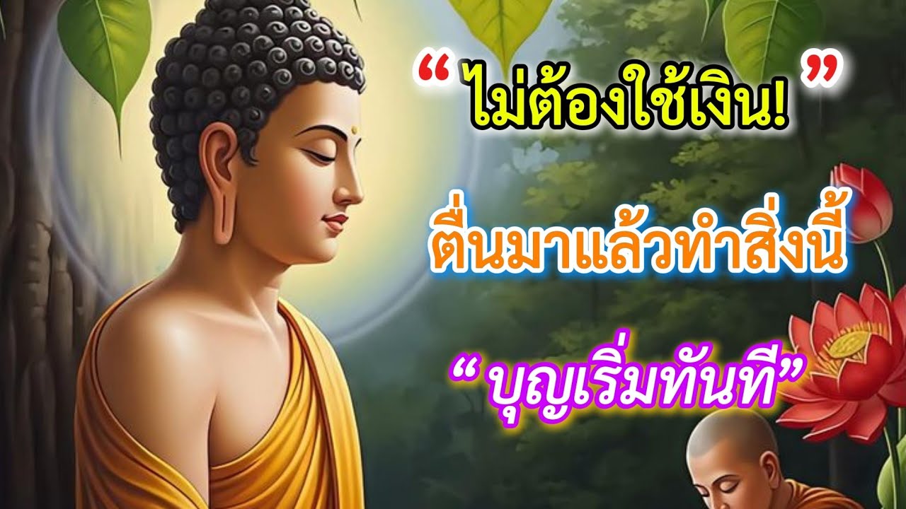 บุญไม่ต้องใช้เงิน! ทำสิ่งนี้ตอนเช้า ผลเกิดทันที#ธรรมะ #ธรรมะสอนใจ #ฟังธรรมตอนเช้า 