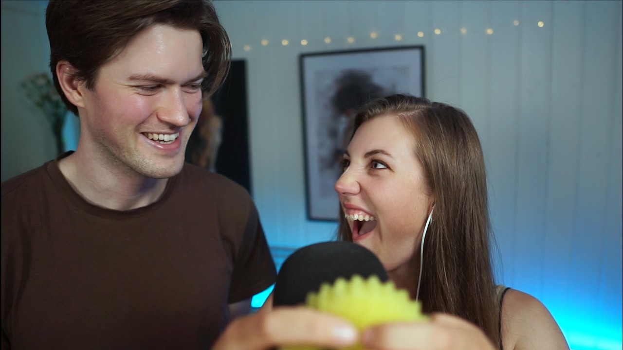 My Wife Tries ASMR for the FIRST Time! (She surprised me!)