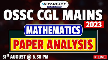 MATHEMATICS Question Paper Analysis | OSSC CGL MAINS 2023 | #ossccgl2023 #osssc
