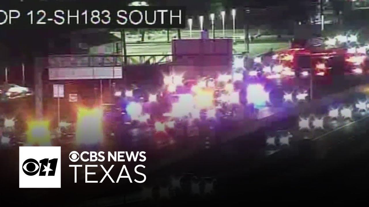 All lanes of SH 183 closed in Irving due to crash