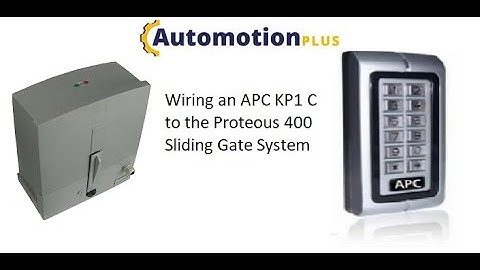 Wiring an APC KP1 C to the Proteous 400 Sliding Gate System