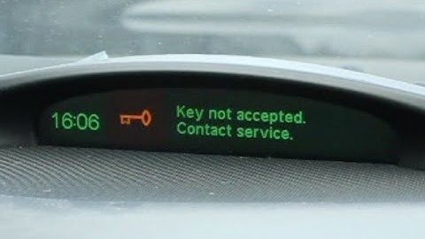 Saab 93 with Error  "Key not accepted - Contact Service" - Car Key Replacement