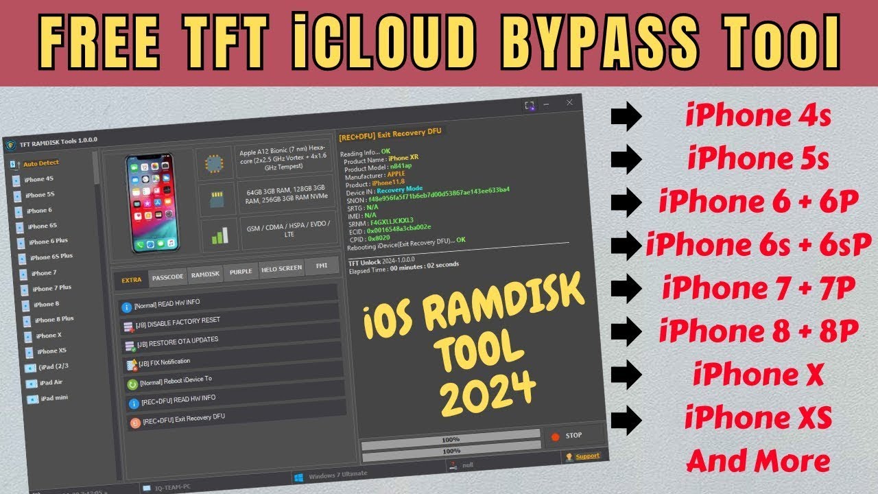 TFT iPhone Free iCloud Bypass Tool | Free TFT iOS Ramdisk Tool | Free ...