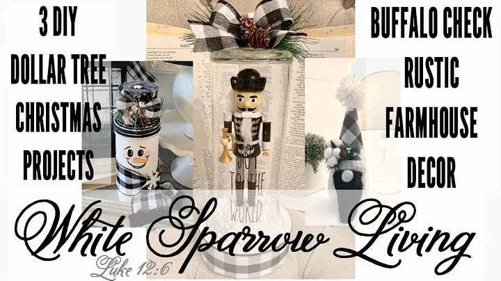 3 DIY DOLLAR TREE CHRISTMAS BUFFALO CHECK FARMHOUSE CHRISTMAS DECOR PROJECTS