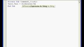 Funcion StrReverse en Visual Basic