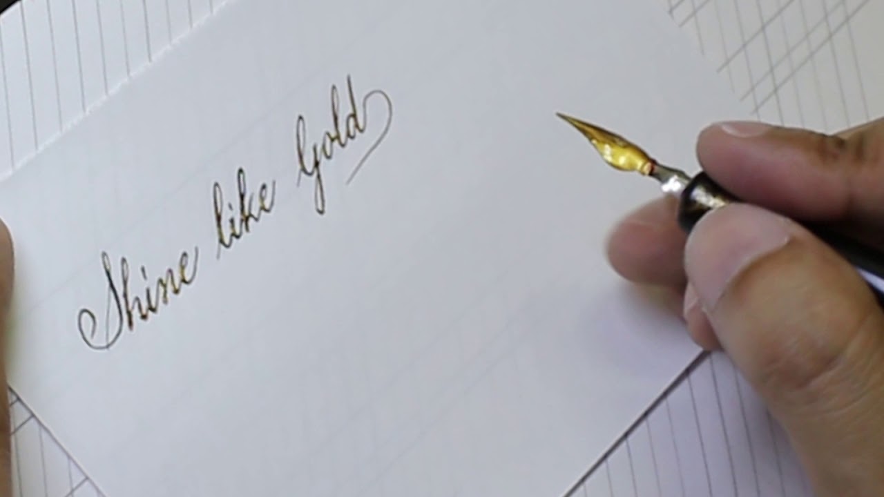 Copperplate Calligraphy compilation for beginners - YouTube