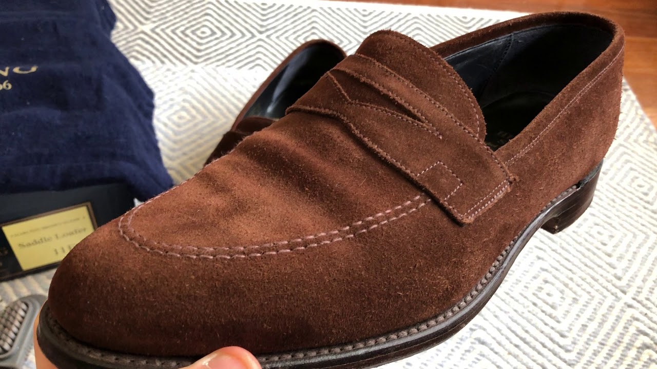 Herring Charlton Brown Suede Penny Loafers - YouTube