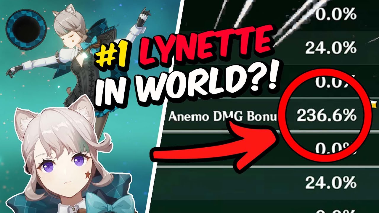 Is this the BEST C6R5 Lynette Build in the World?!! 236% ANEMO DMG