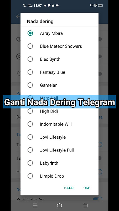Cara Ganti Nada Dering Telegram #tutorialtelegram #telegram #nadadering