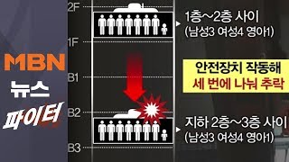 8명 탄 엘리베이터…지하 2층으로 추락