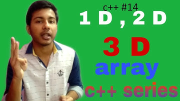 Multidimensional array in c++ with example || 2 D array || 3 D array (hindi)