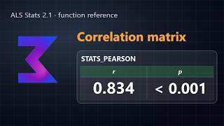 Full STATS_PEARSON Function Reference: Pearson Correlation Matrix in Google Sheets (ALS Stats) Guide