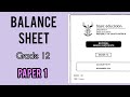 Grade 12 Accounting | November 2023 | Paper 1 | Balance sheet