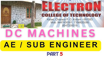 ASSISTANT ENGINEER /SUB ENGINEER KSEB DC MACHINES PART 5