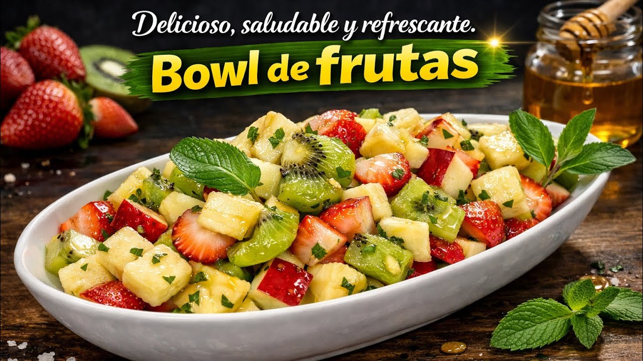 🍓🍌 “Delicioso, saludable y refrescante, Bowl de frutas”