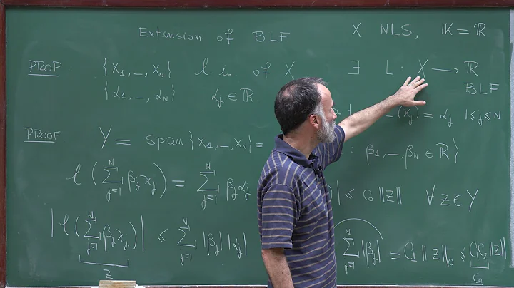 Doctorate program: Functional Analysis - Lecture 13: Extension of bounded linear functionals...