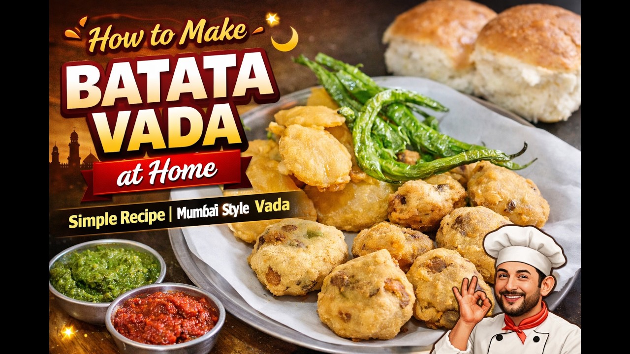 How to Make Batata Vada at Home | Mumbai Style Vada Pav Recipe 🥔🔥 | Street Food