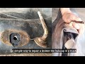 a simple way to repair a broken tire hubcap in a truck