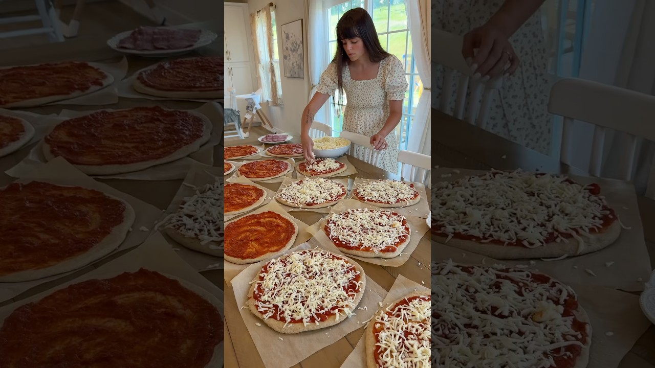Completely health bulk pizza prep 🍕 #freshmilled #recipe