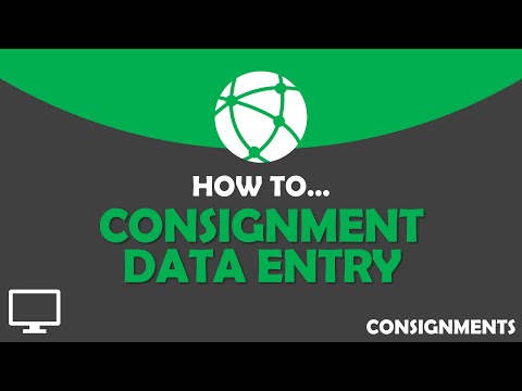 Consignment Data Entry